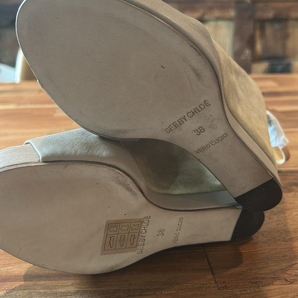 See By Chloe Elegant Tan Wedge Sandals 
Size 38 - Picture 8 of 9